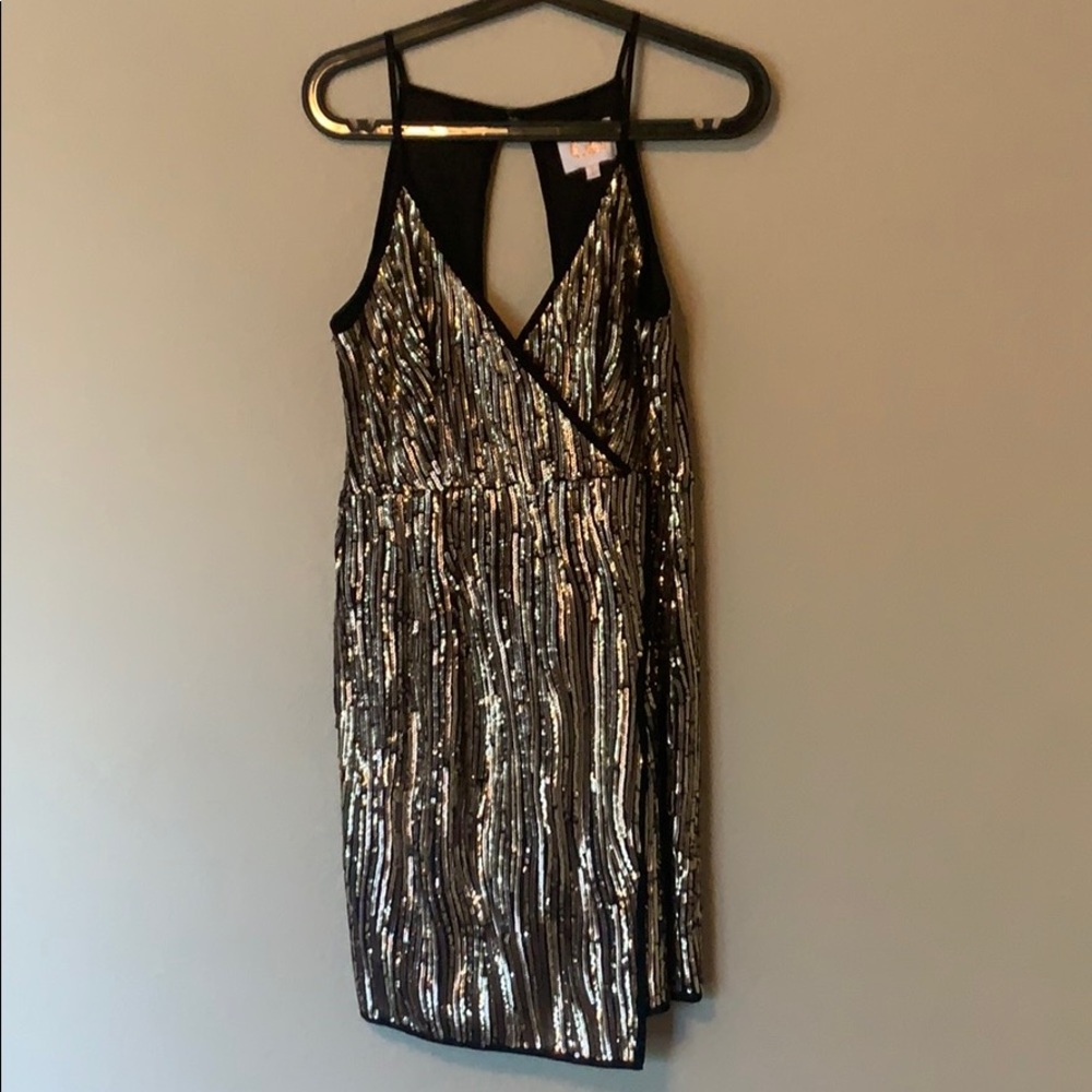 Gianni Bini Gold sequin dress